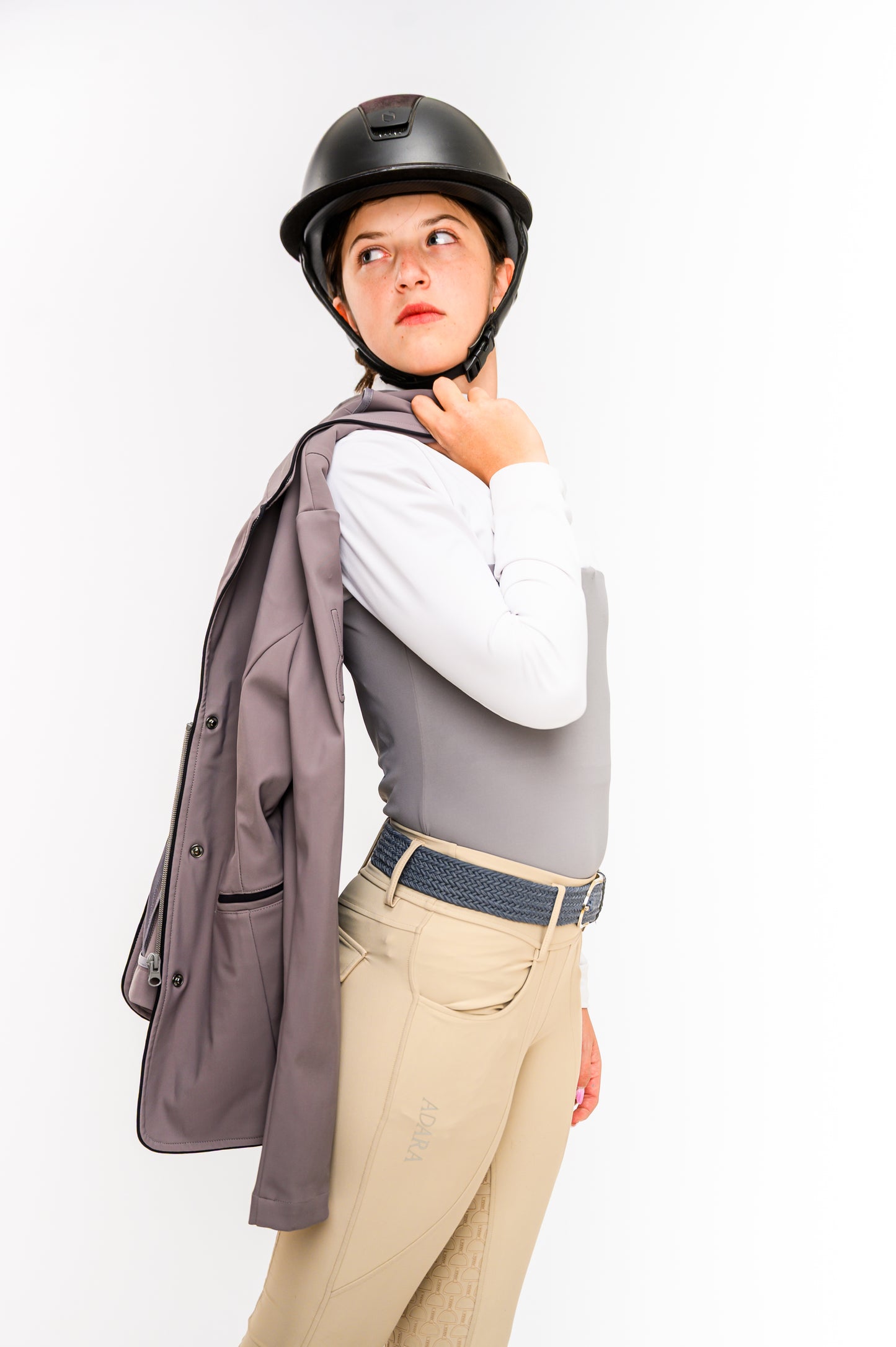 Camisa blanca con gris Gambra
