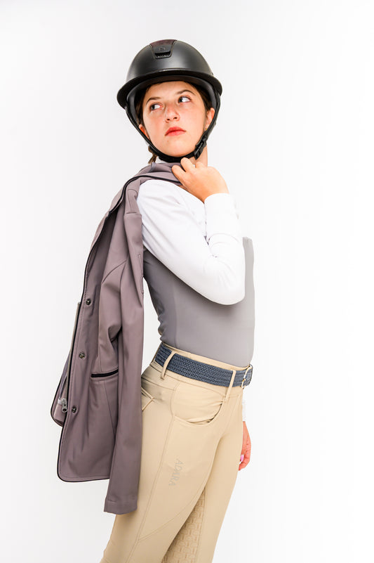 Camisa blanca con gris Gambra