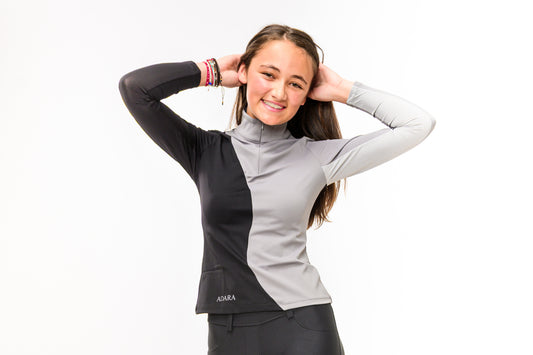 Blusa gris con negro Dapple